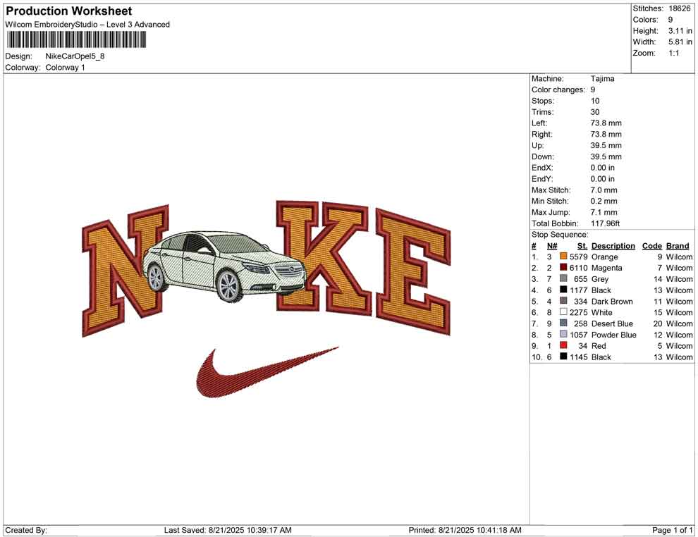 Nike Car Opel