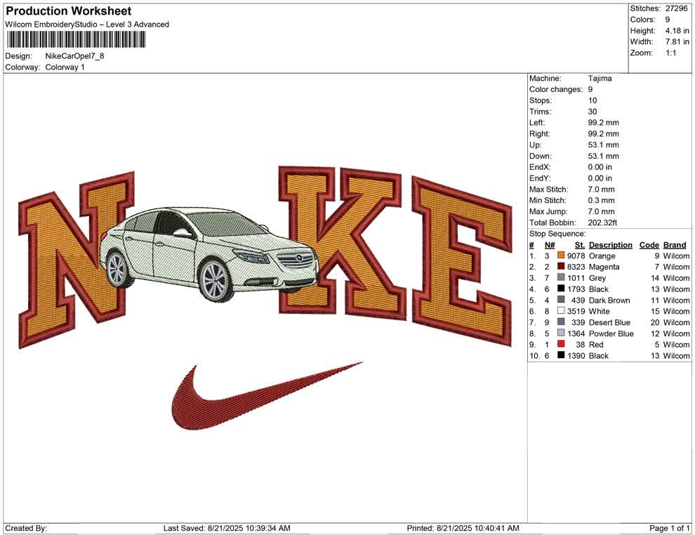 Nike Car Opel