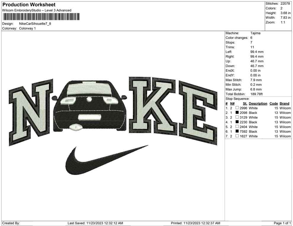Nike Car Silhouette