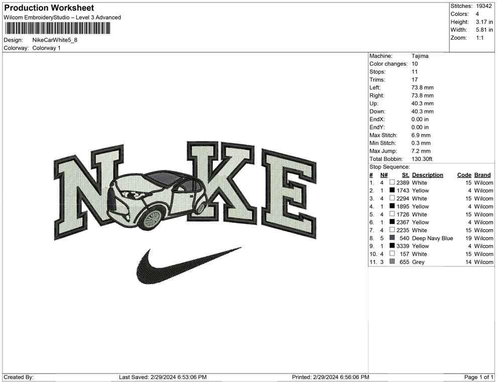 Nike Car White B