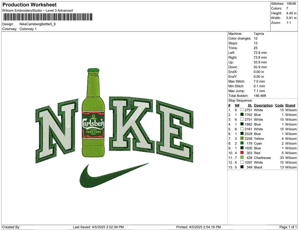 Nike Carlsberg Bottle