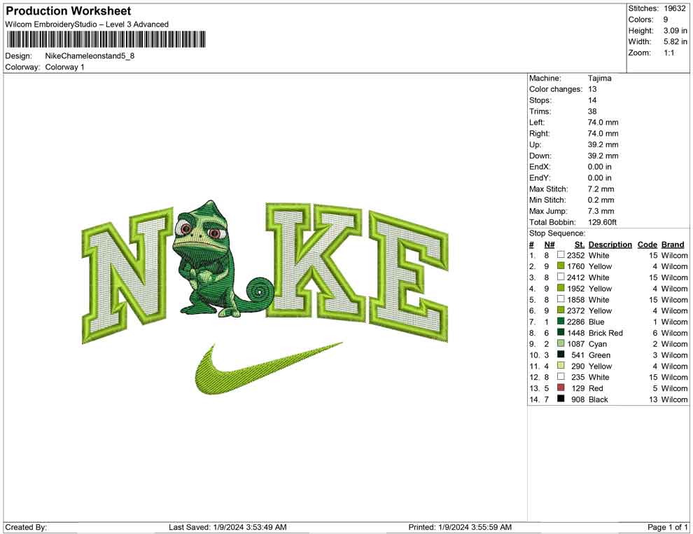 Nike chameleon Stand