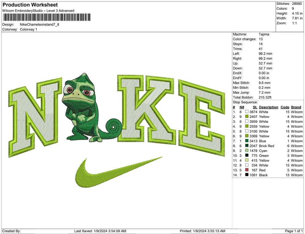 Nike chameleon Stand