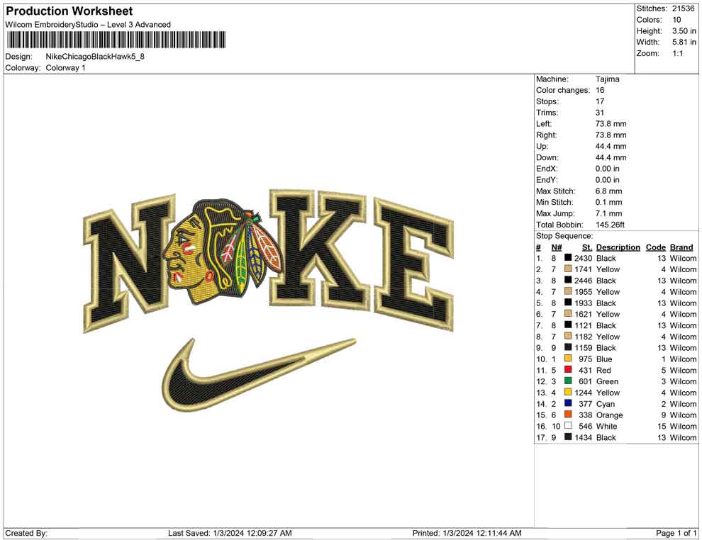 Nike Chicago Black hawk