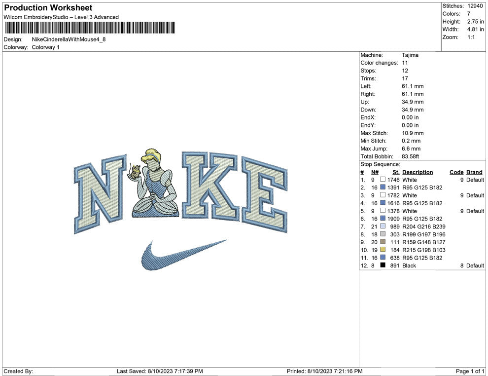Nike Cinderella with mouse