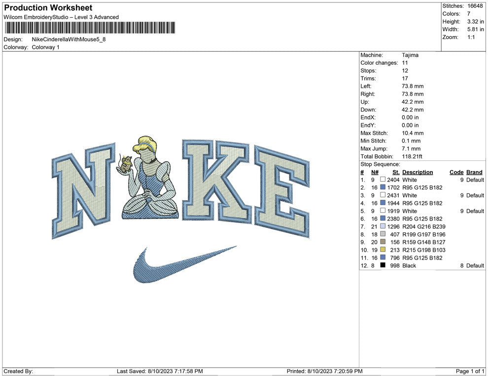 Nike Cinderella with mouse