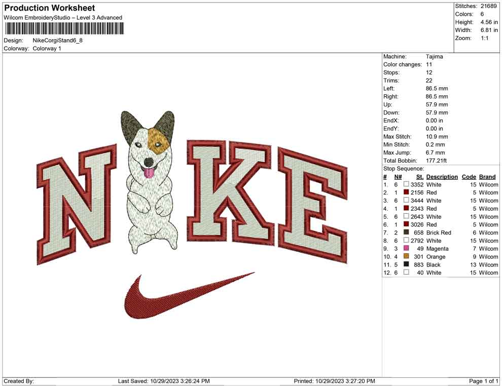 Nike Corgi Stand