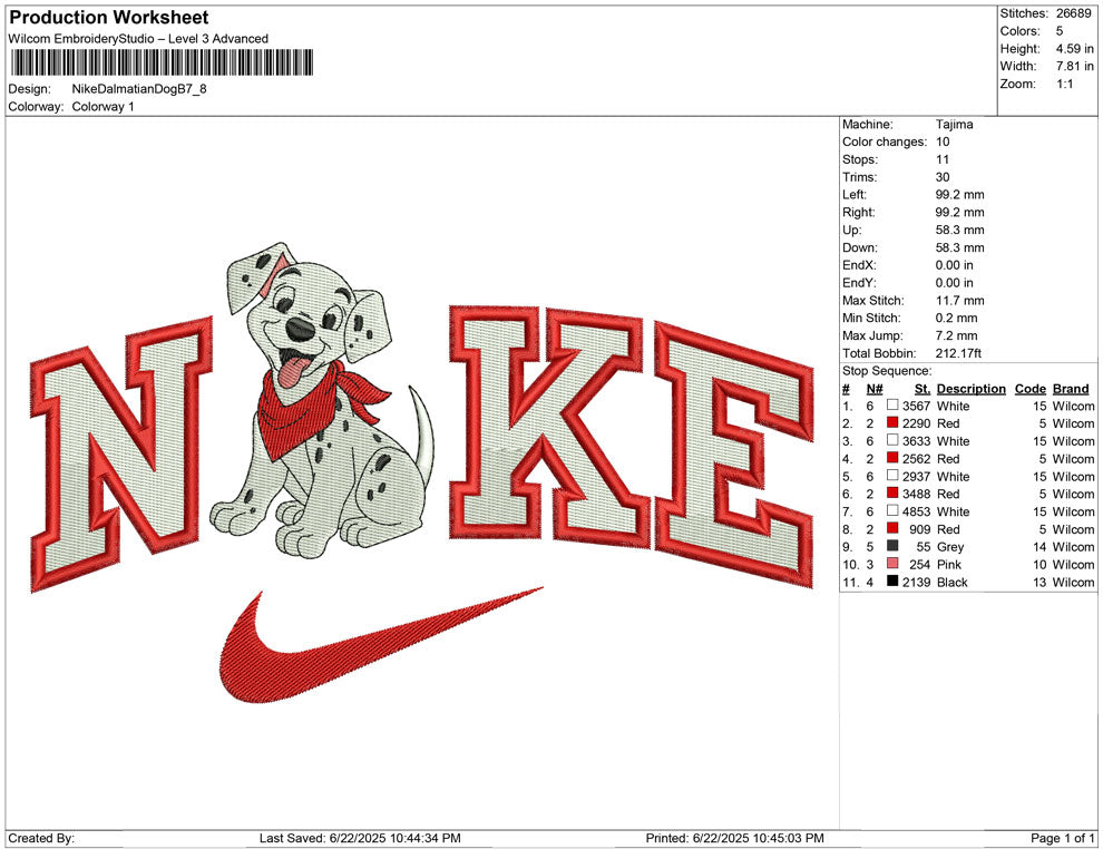 Nike Dalmatian Dog B