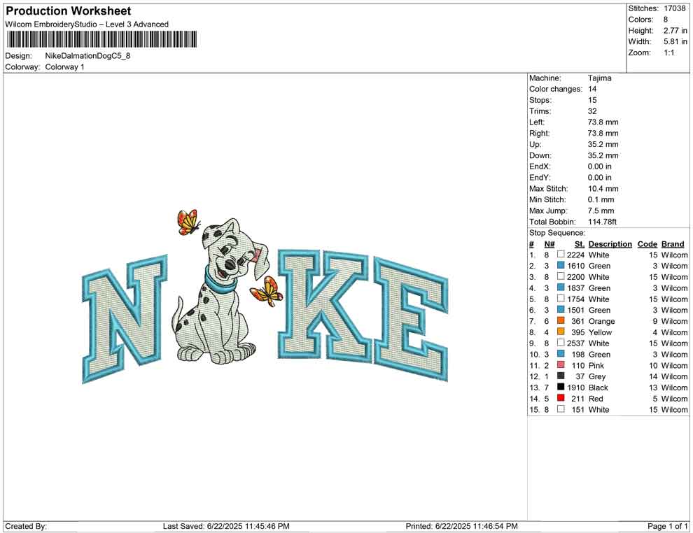 Nike Dalmatian Dog C