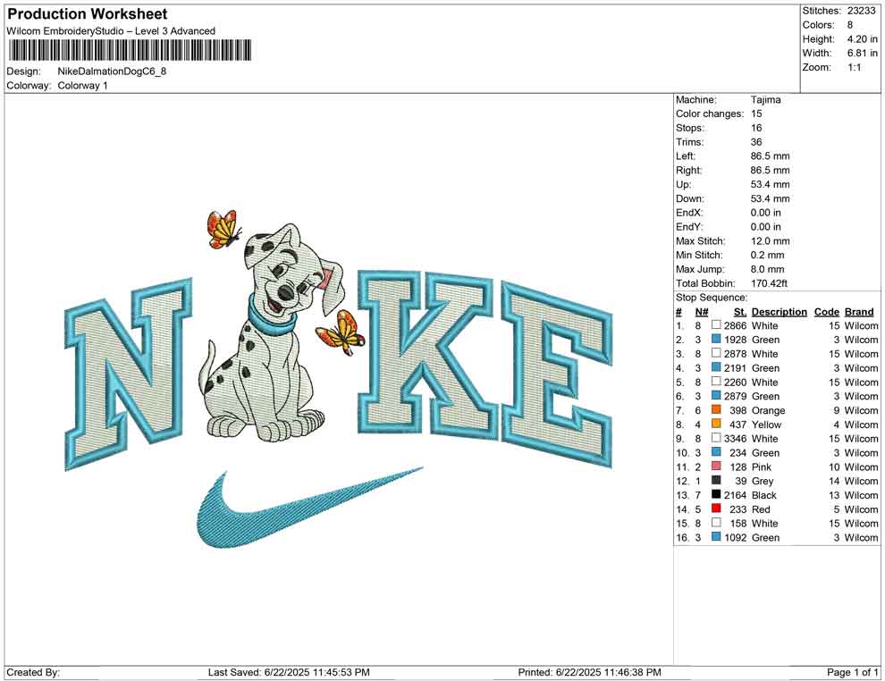 Nike Dalmatian Dog C