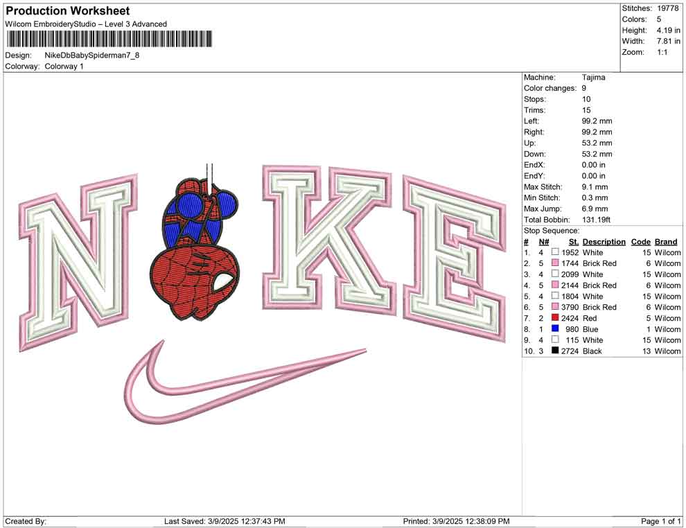 Nike Db Baby Spiderman