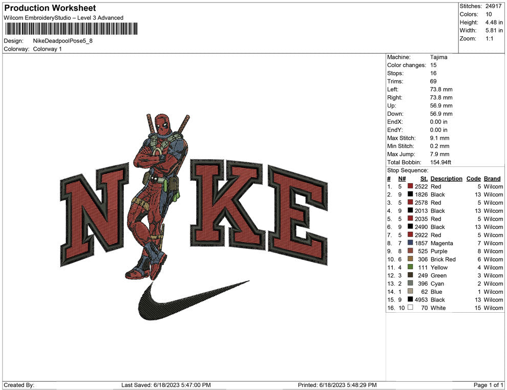 Nike Deadpool pose