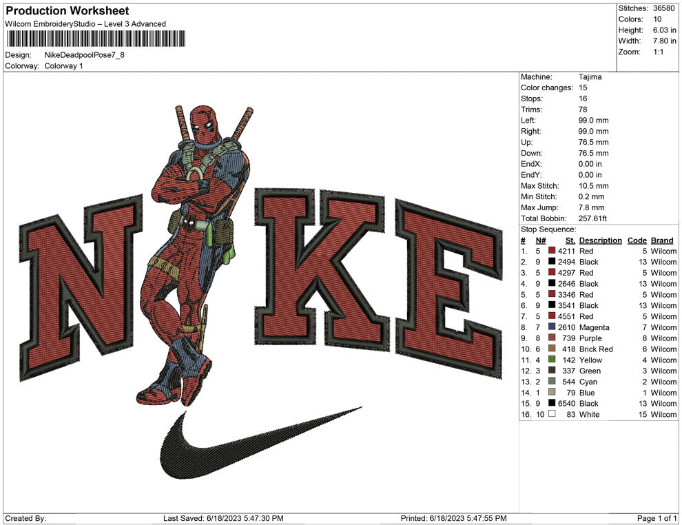 Nike Deadpool pose