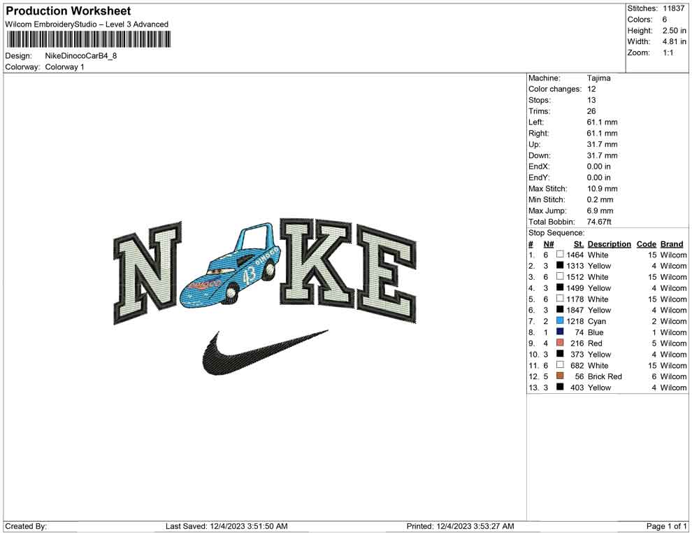 Nike Dinoco Car B