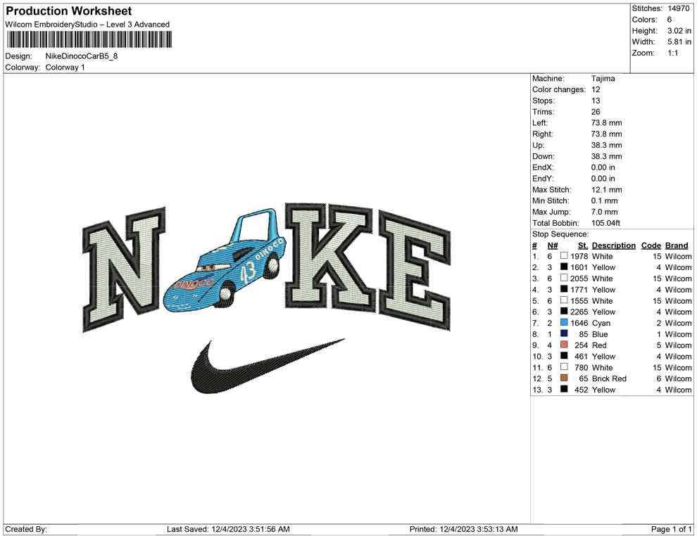 Nike Dinoco Car B