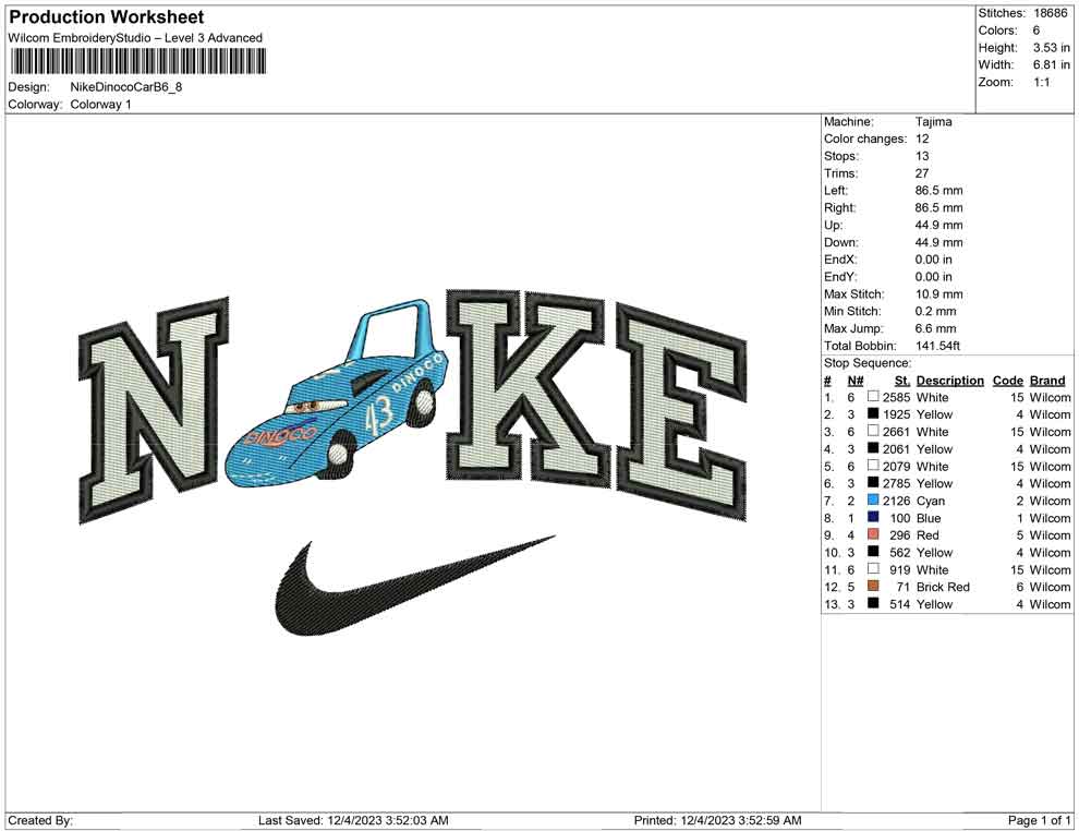 Nike Dinoco Car B