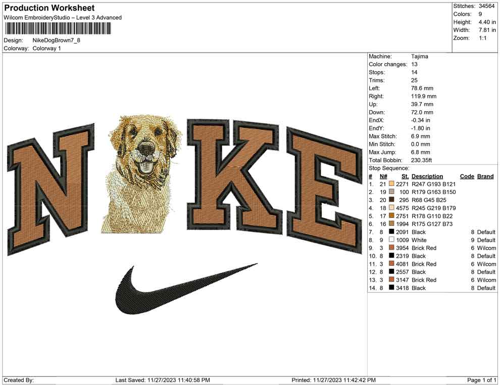 Nike Dog Brown