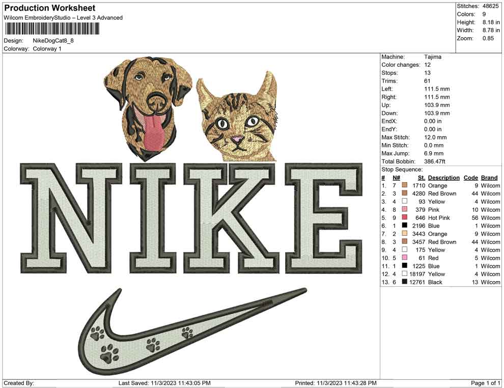 Nike Dog Cat top