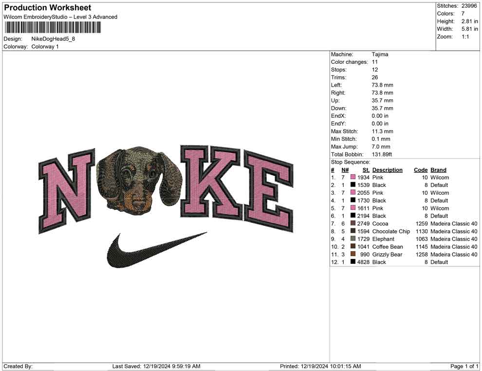 Nike Dog Head
