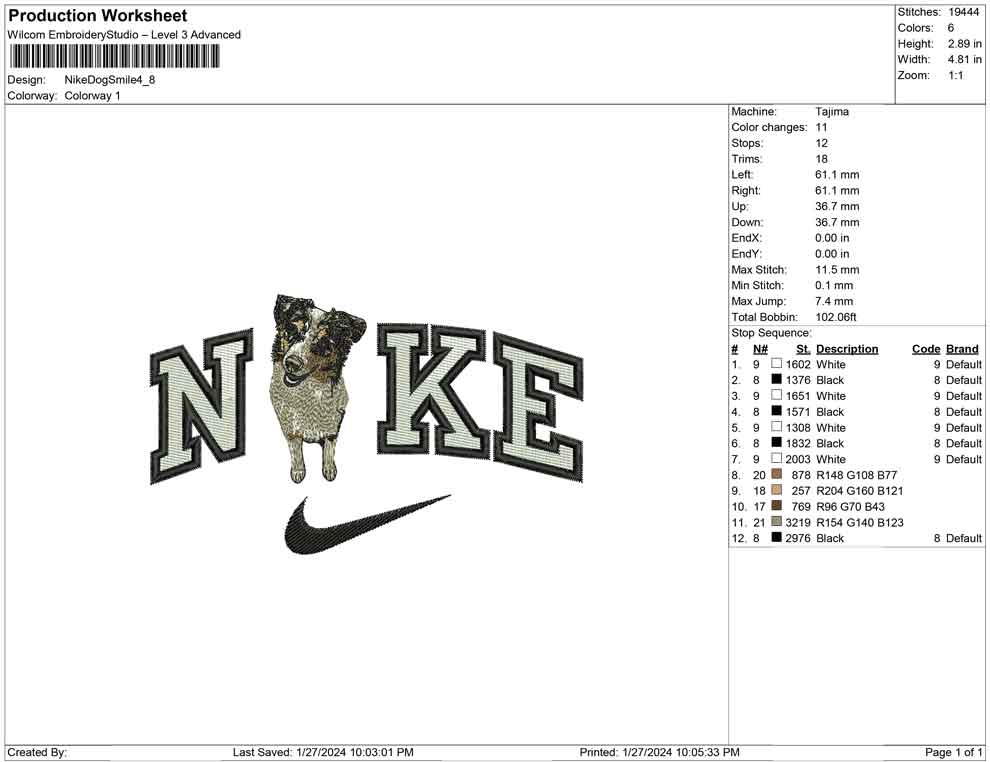 Nike Dog Smile