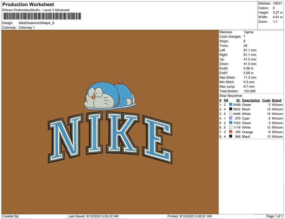 Nike Doraemon Sleep