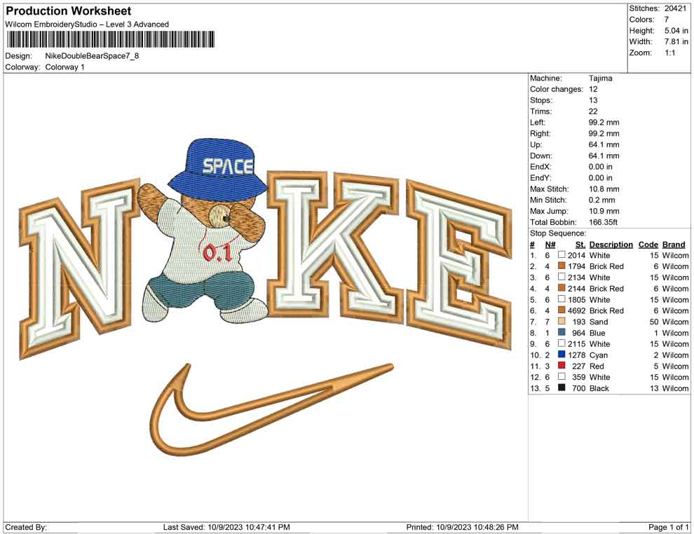 Nike Double line, Bear Space