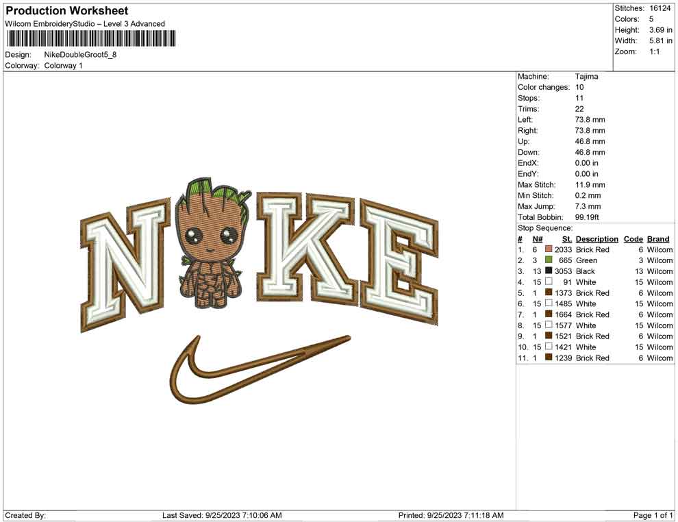 Nike Double Outline Groot