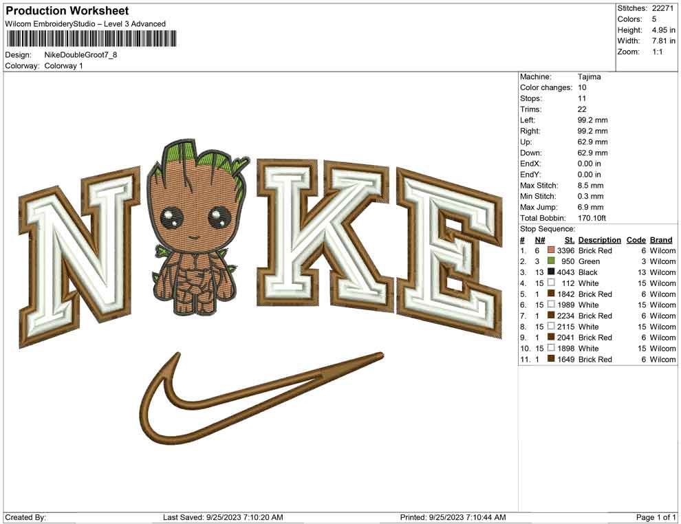 Nike Double Outline Groot