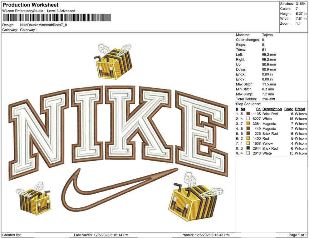 Nike Double Minecraft Bees