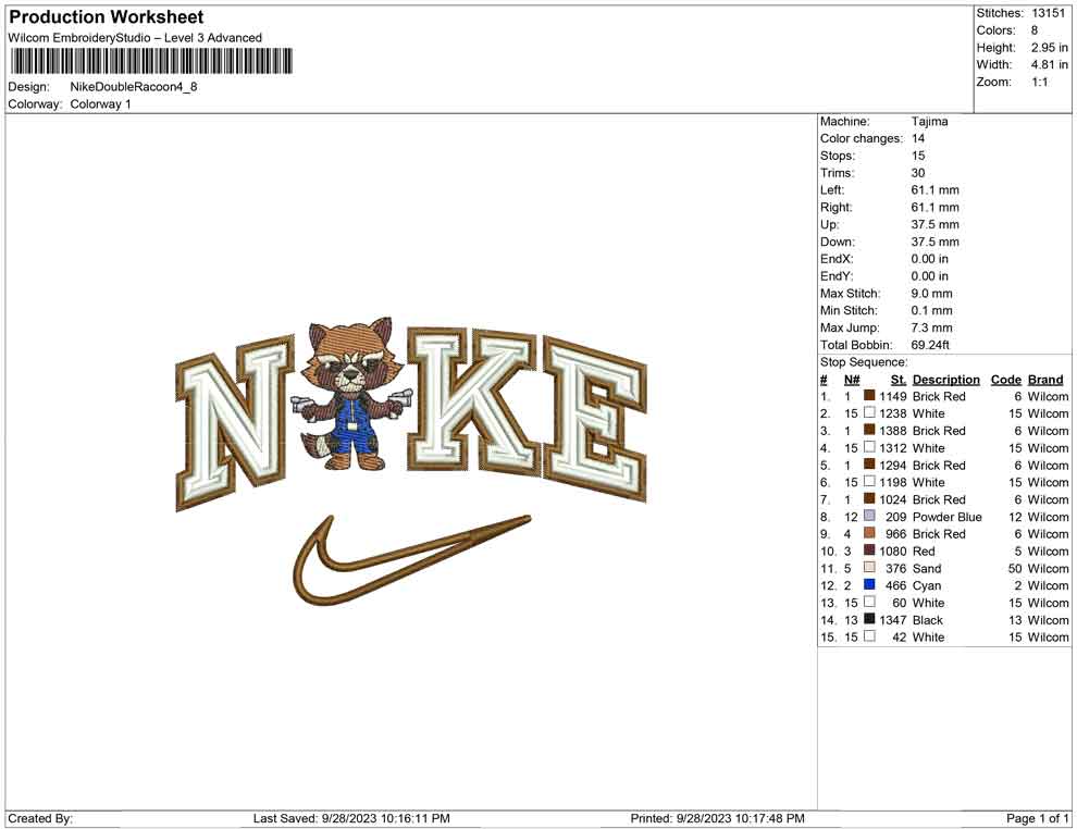 Nike Double line Rocket Racoon
