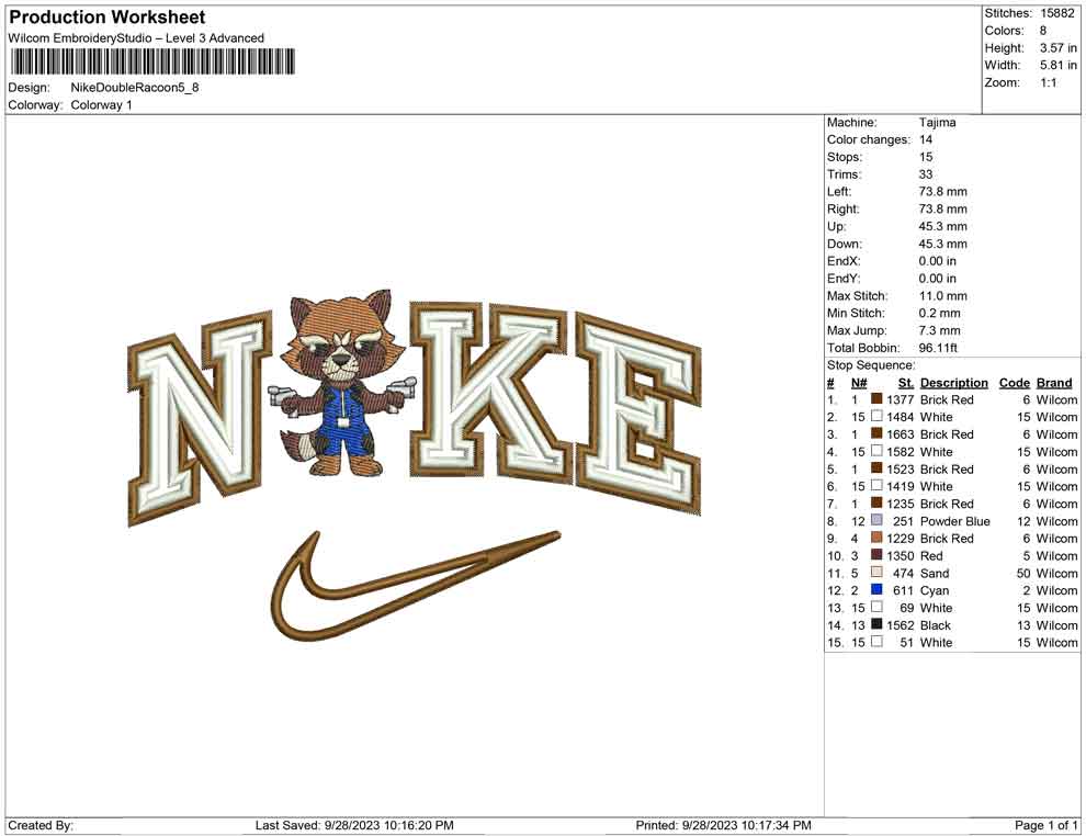 Nike Double line Rocket Racoon