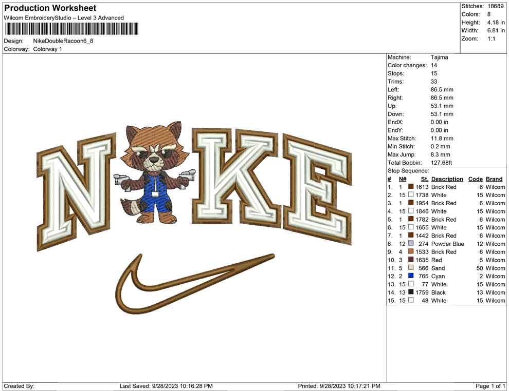 Nike Double line Rocket Racoon