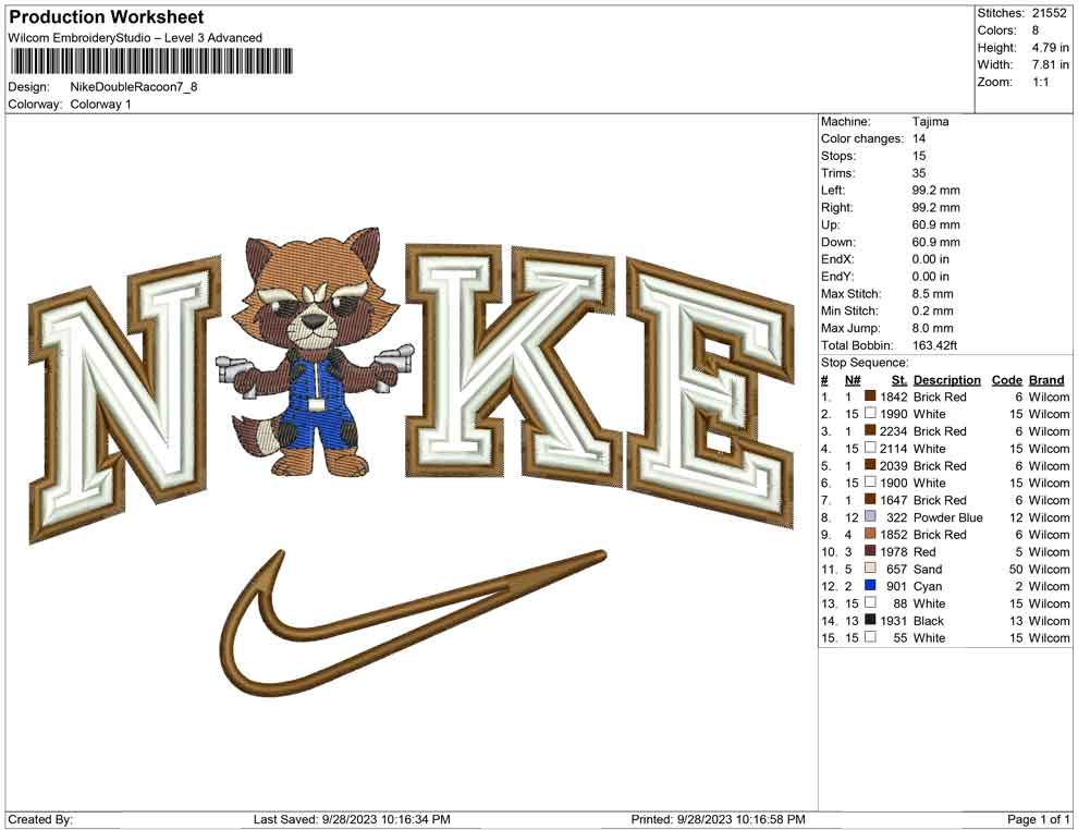 Nike Double line Rocket Racoon
