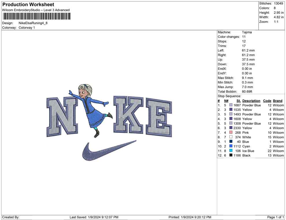 NIke Elsa running