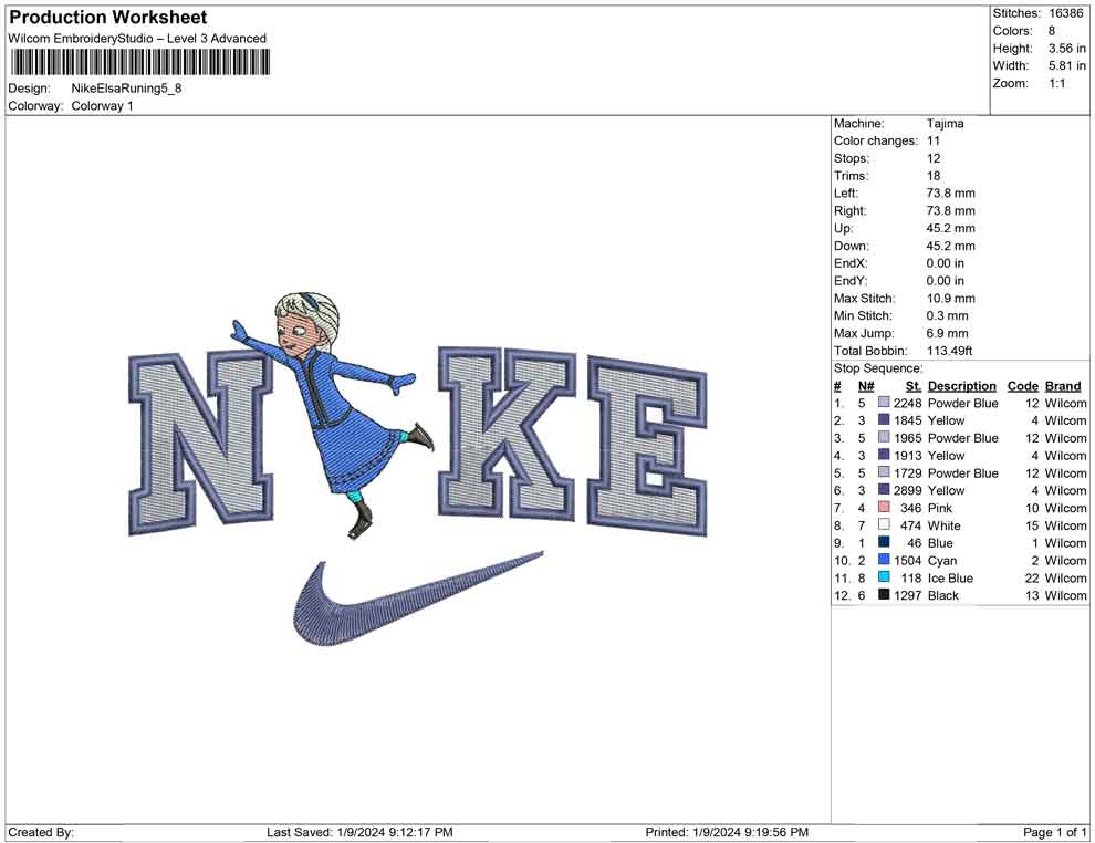 NIke Elsa running