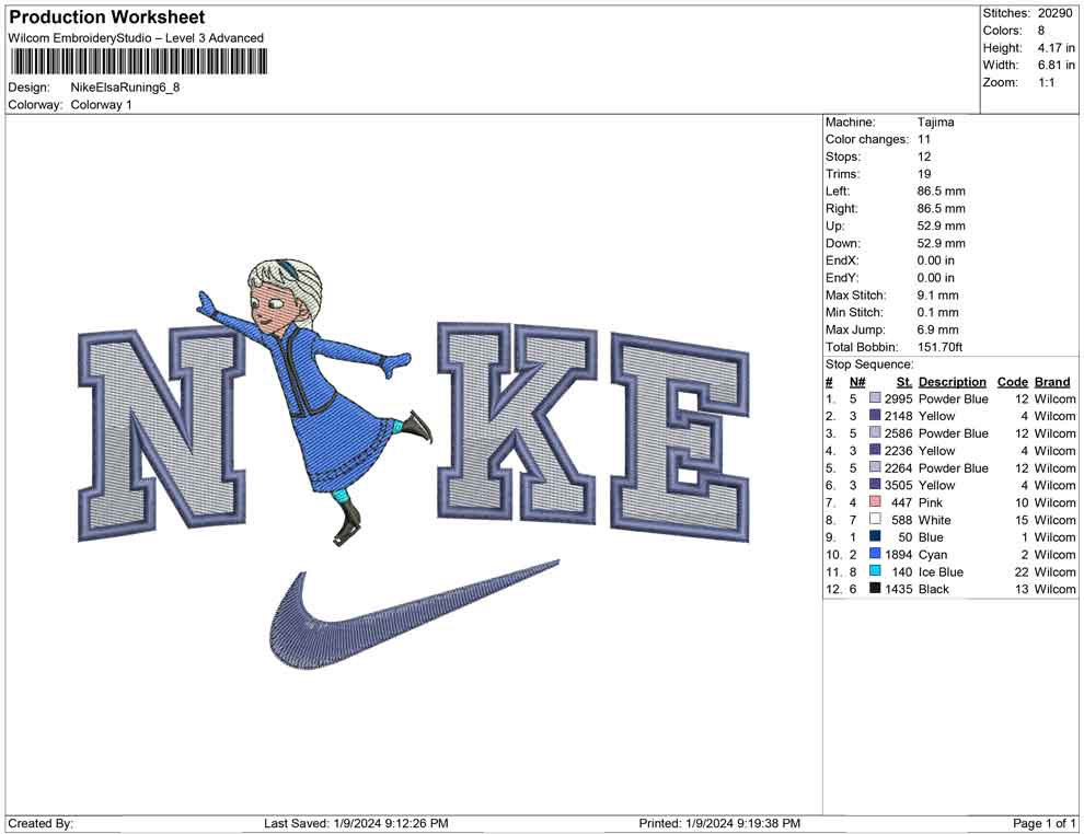 NIke Elsa running