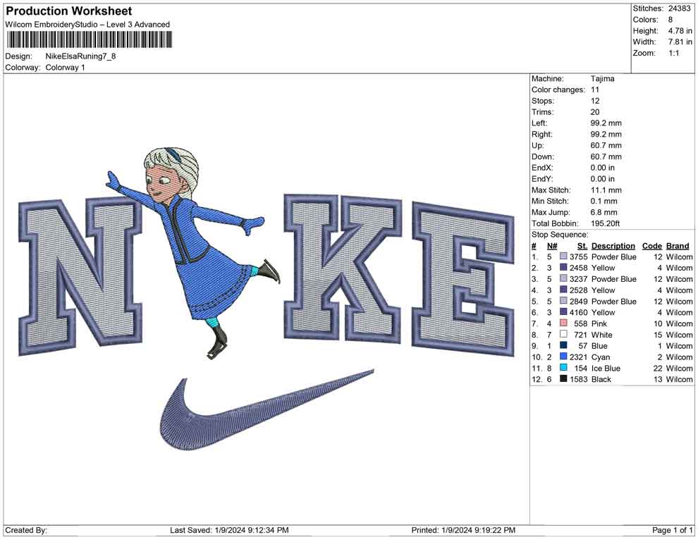 NIke Elsa running