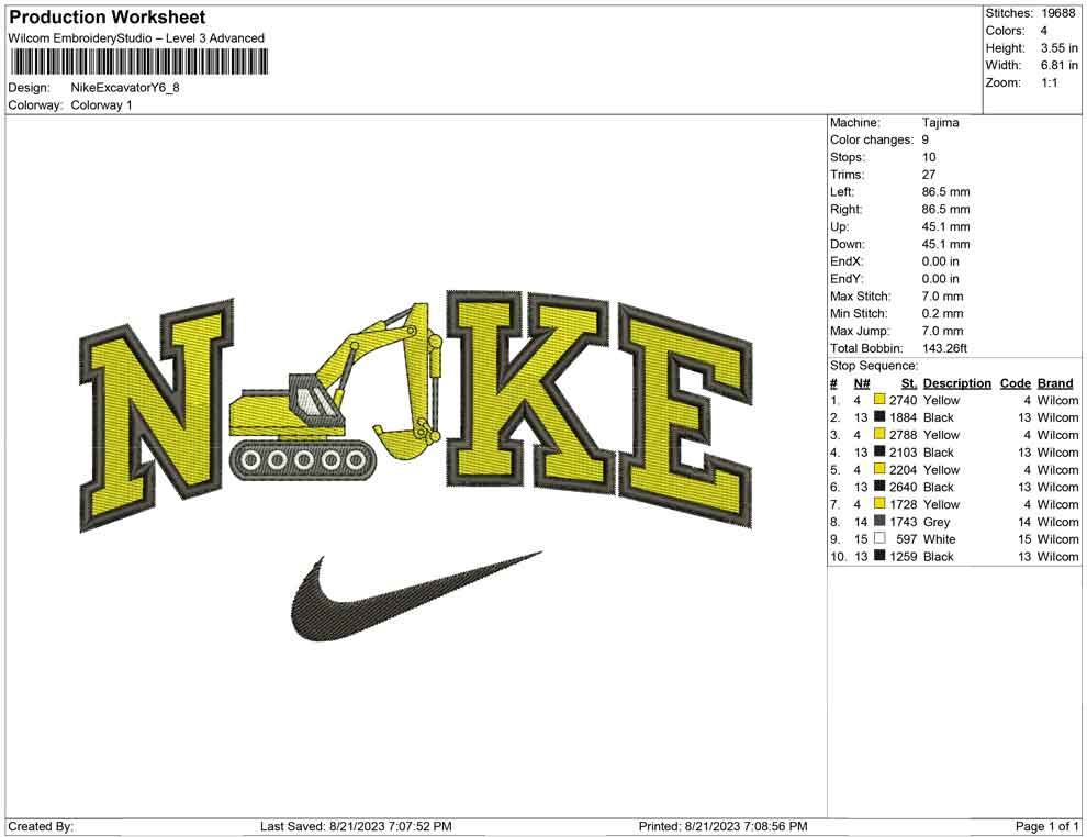 Nike Excavator Y