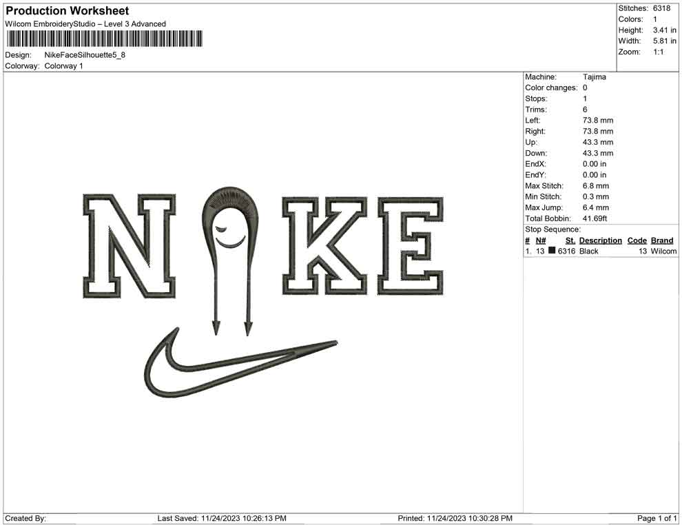 Nike Face silhouette