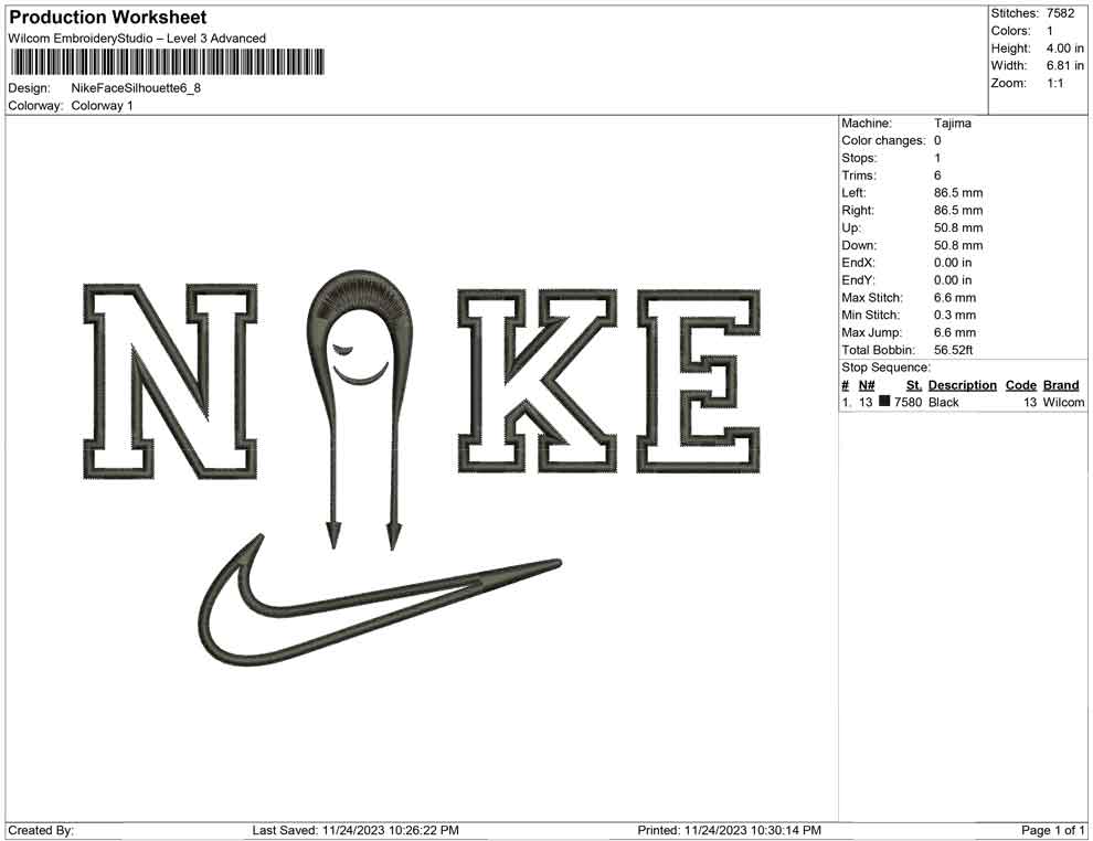 Nike Face silhouette
