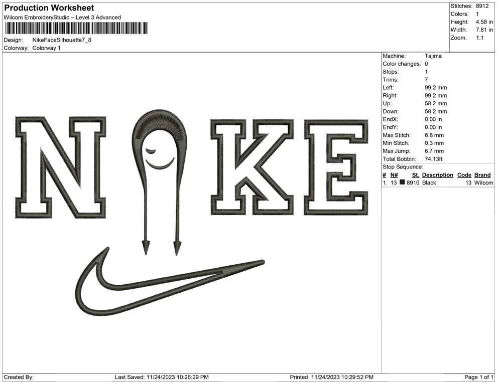 Nike Face silhouette