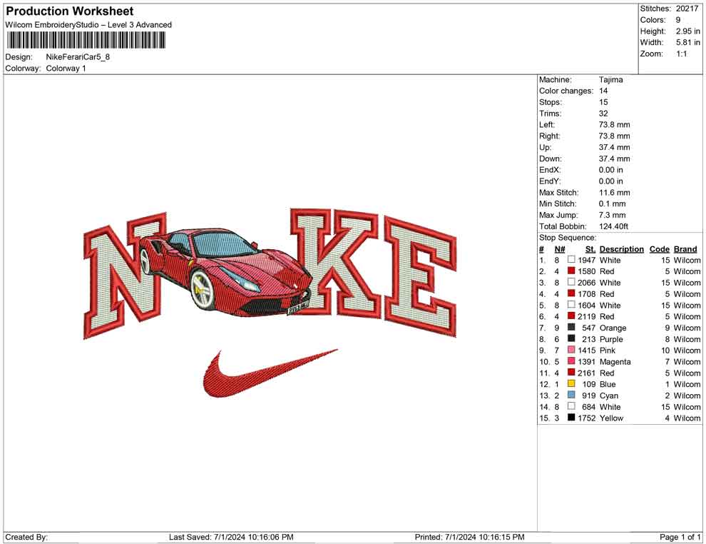 Nike Ferrari Car