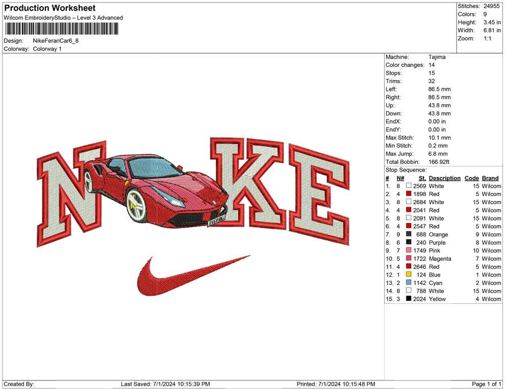 Nike Ferrari Car