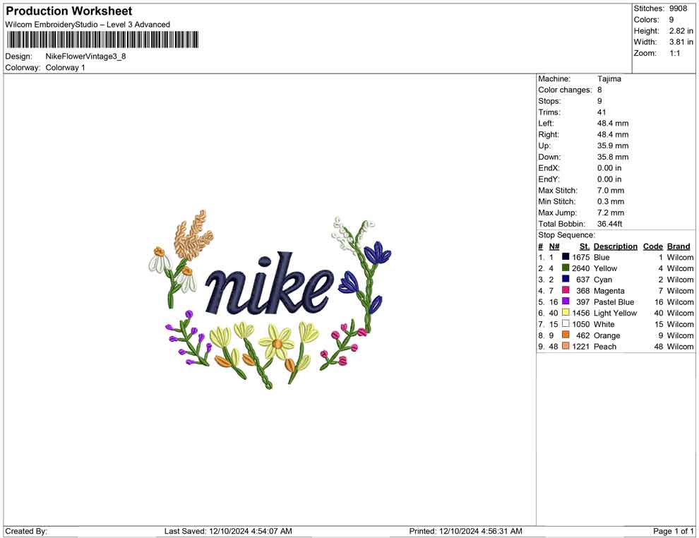 Nike Flower Vintage