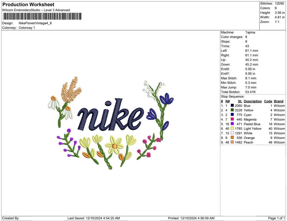 Nike Flower Vintage
