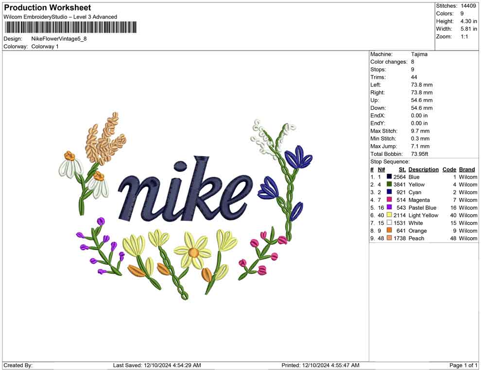 Nike Flower Vintage