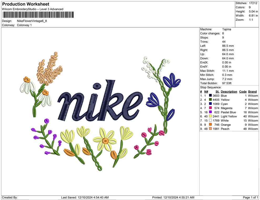 Nike Flower Vintage