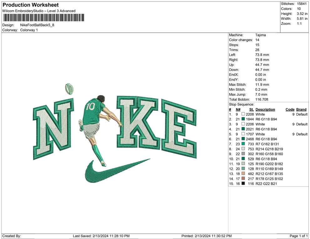 Nike Football back
