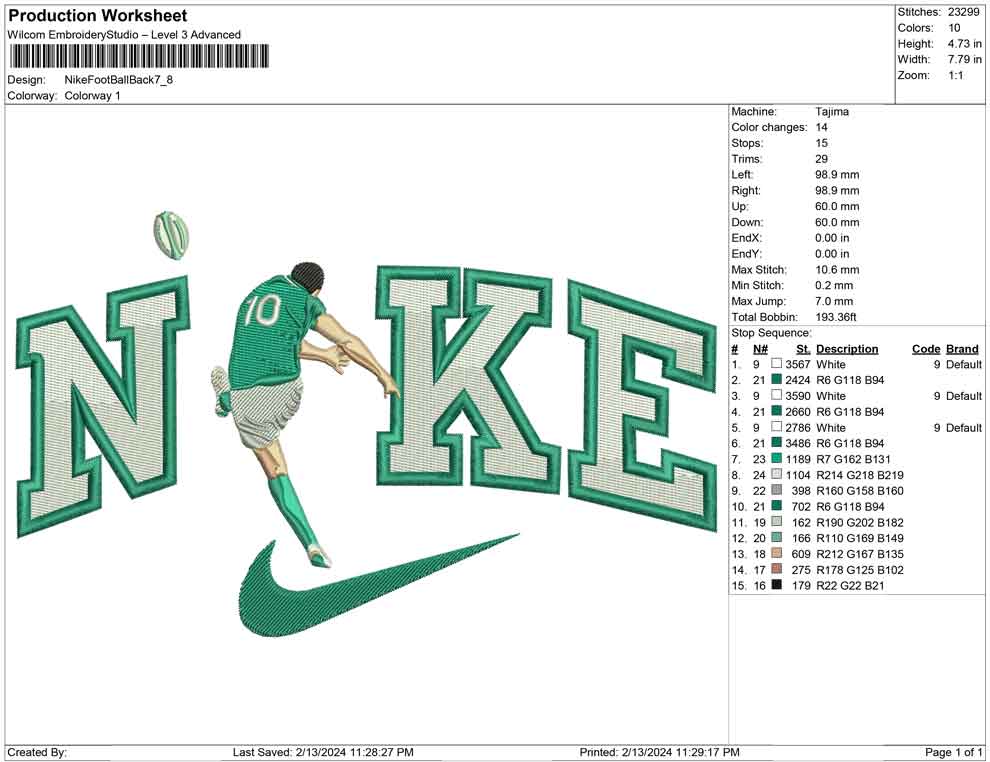 Nike Football back