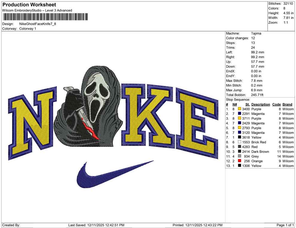 Nike Ghost Face Knife